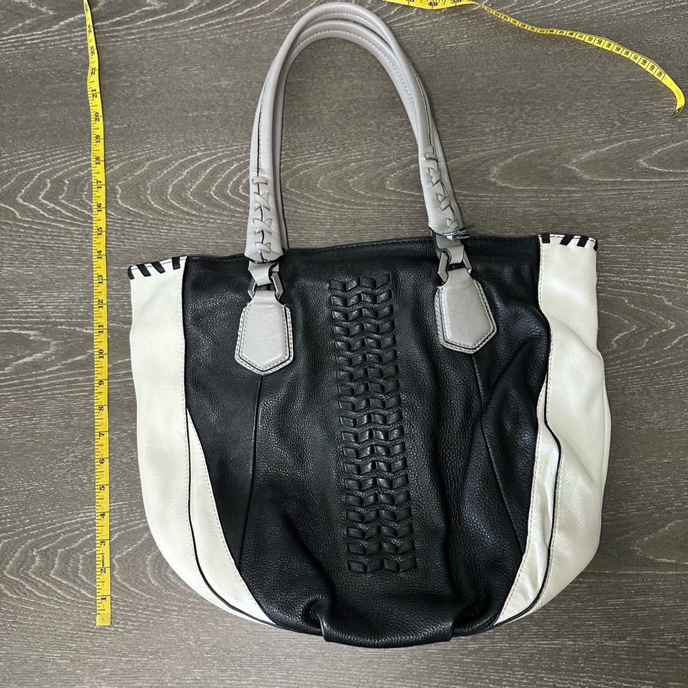 OrYANY Lyssie Colorblock Tote - Black and White with Light gray straps - Picture 6 of 8